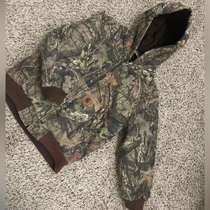 Kids Carhartt Camouflage Hooded Jacket coat zip up size 7/8 years